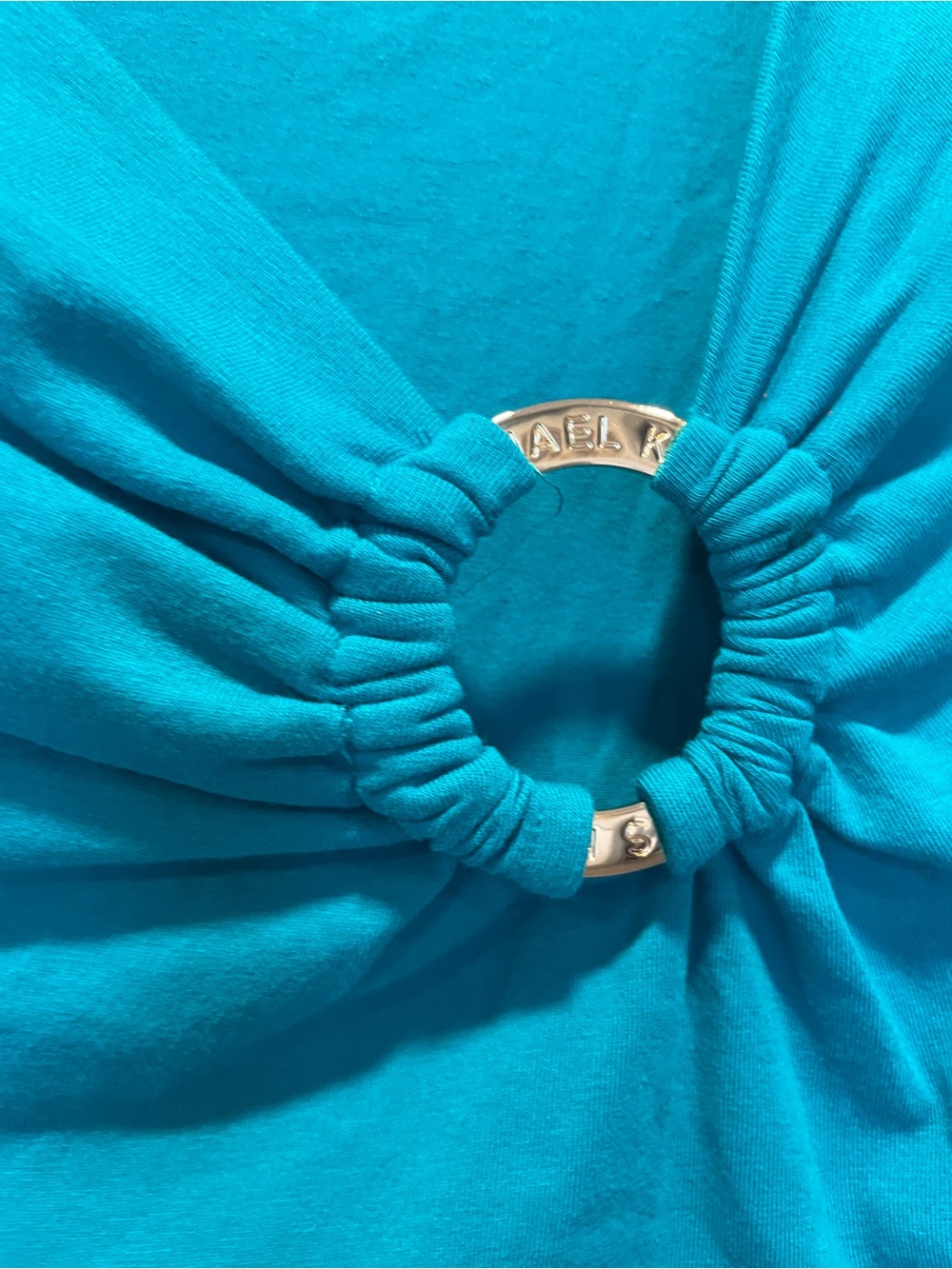 Michael Kors Teal Crew Neck Top size S - Picture 3 of 4